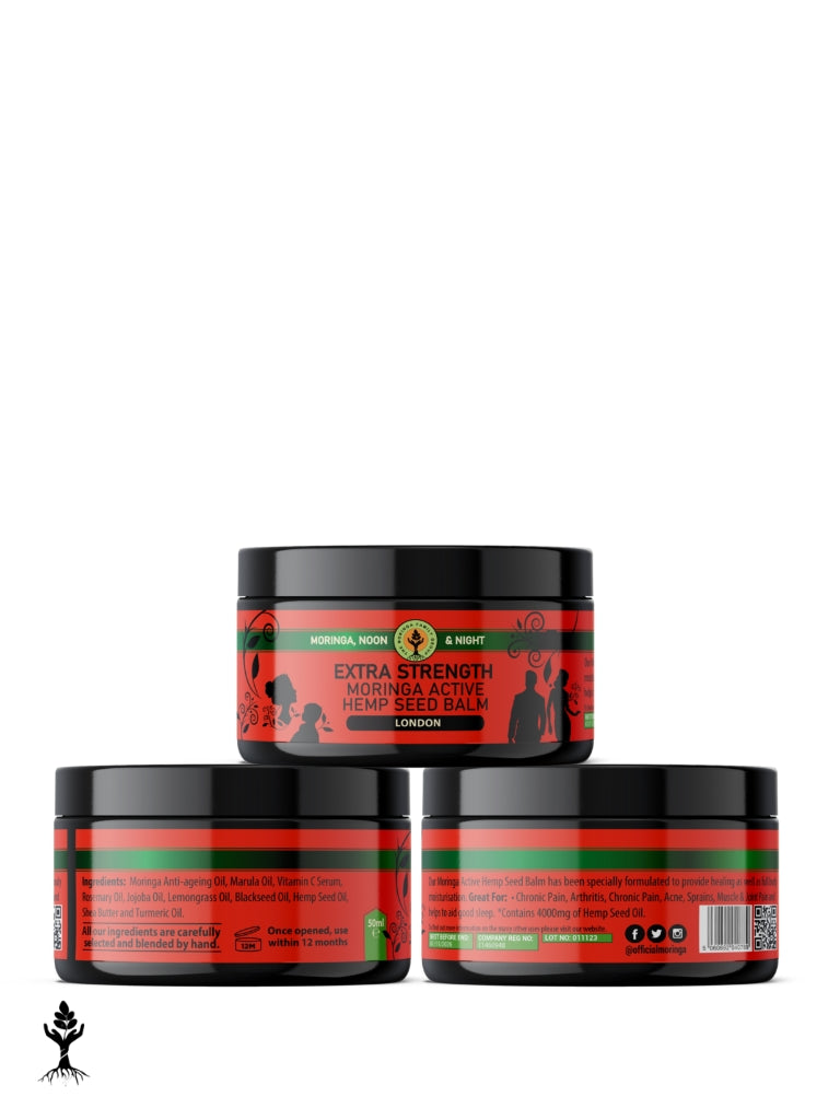 Moringa Active Hemp Seed Balm - Extra Strength